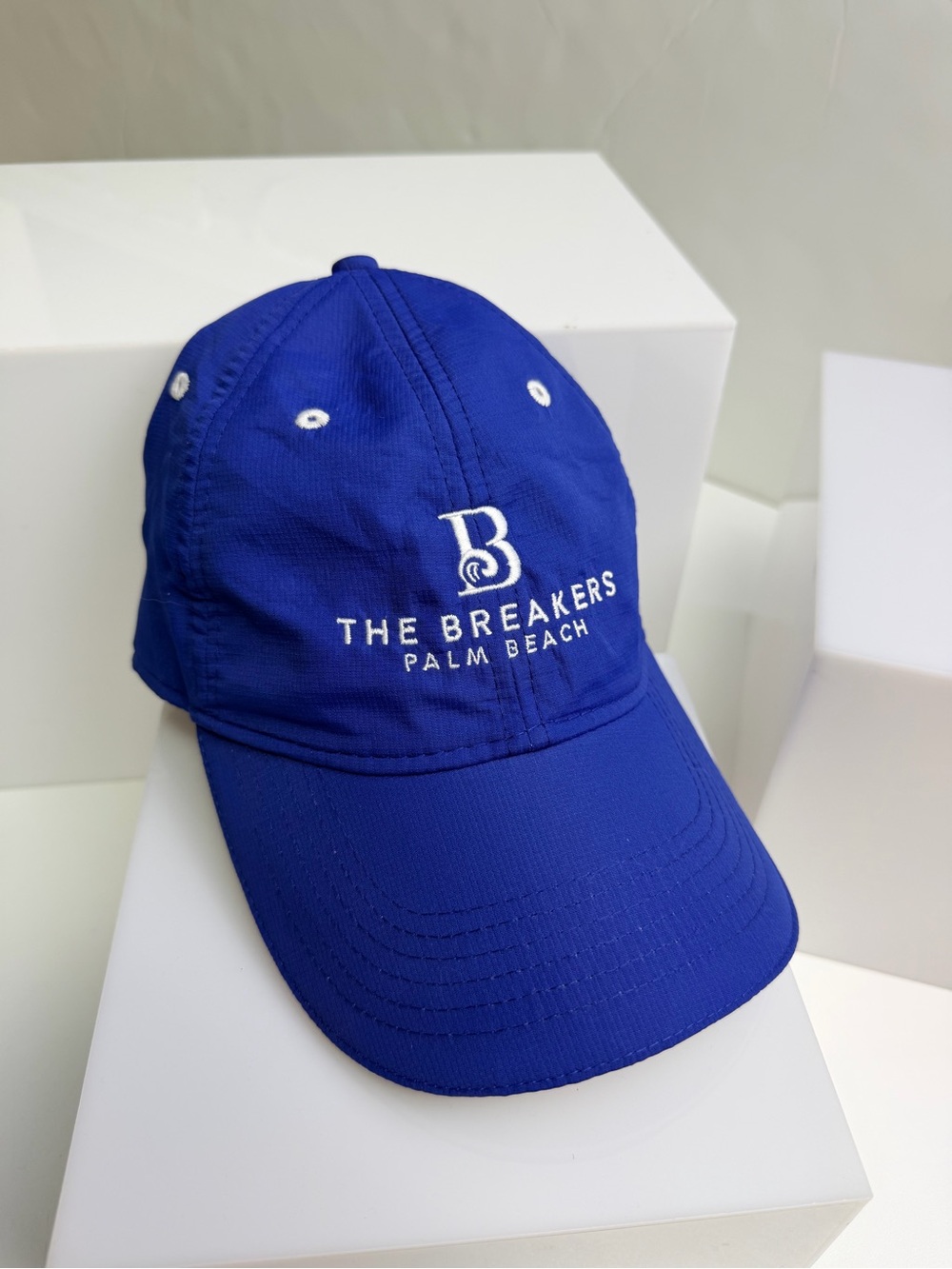 The Breakers Palm Beach Nylon Adjustable Hat Ball Cap Blue